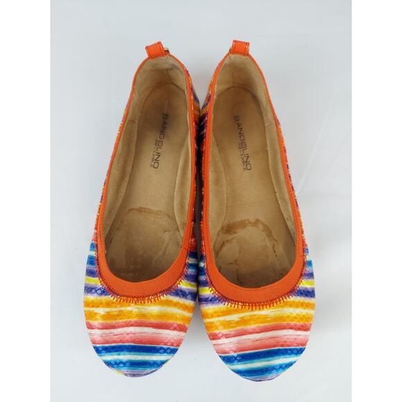 Bandolino Edina Women's Ballet Flat Striped Multi Color Flat 6.5 - Picture 4 of 7